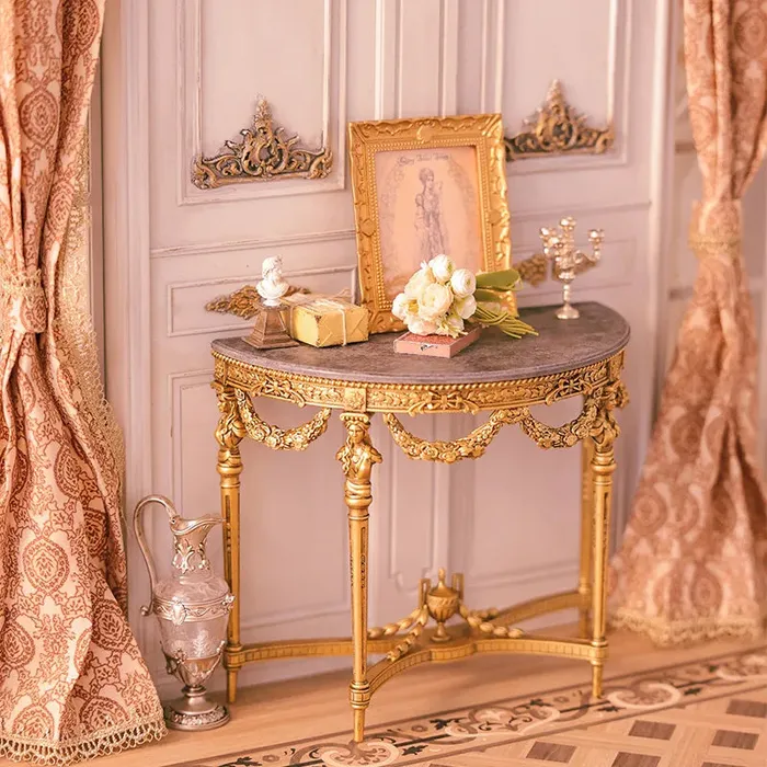 DSER Earrings Vintage French Style DIY Desk Kit For 16 Scale Dollhouse