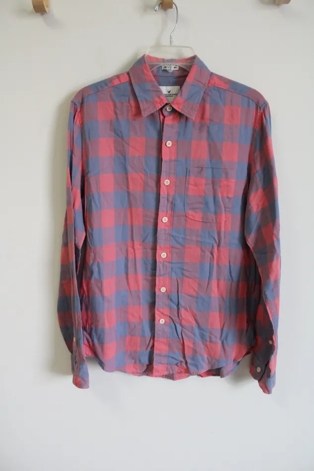 Earrings American Eagle American Eagle Seriously Soft Pink Gray Plaid Shirt S Earrings American Eagle American Eagle Seriously Soft Pink Gray Plaid Shirt S