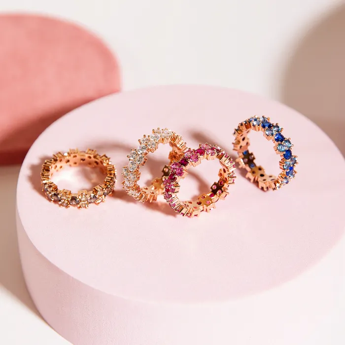 Earrings Anello Veretta Bicolore con Cubic Zirconia Bronzallure