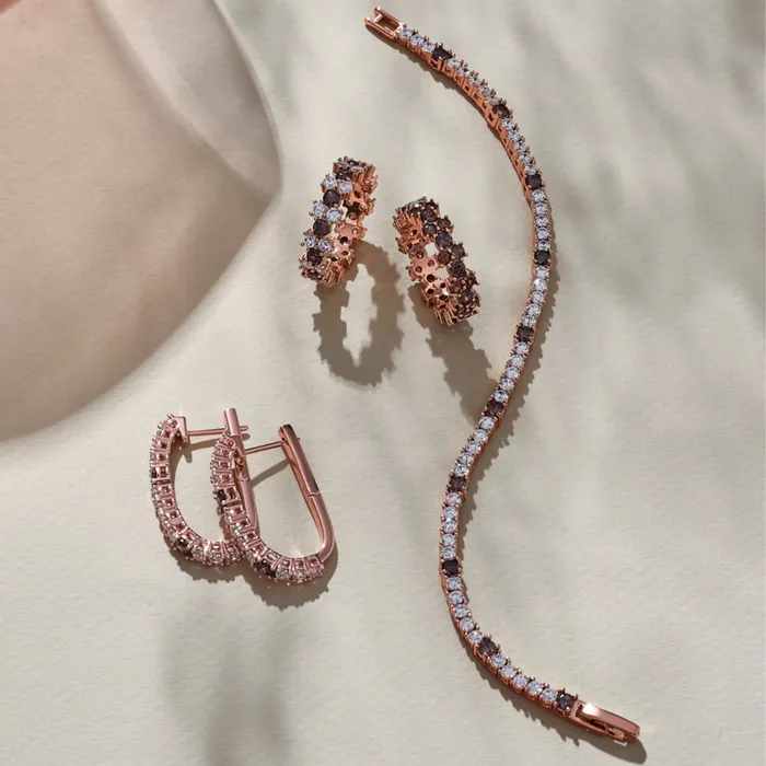 Earrings Anello Veretta Bicolore con Cubic Zirconia Bronzallure