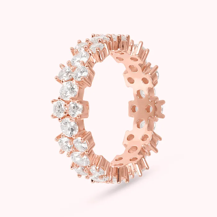 Earrings Anello Veretta Bicolore con Cubic Zirconia Bronzallure