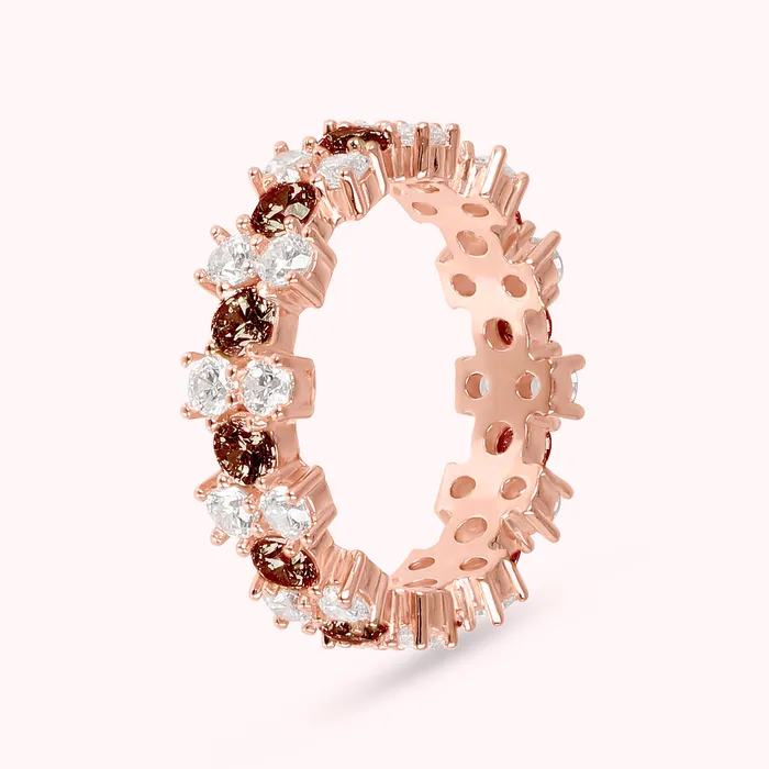 Earrings Anello Veretta Bicolore con Cubic Zirconia Bronzallure