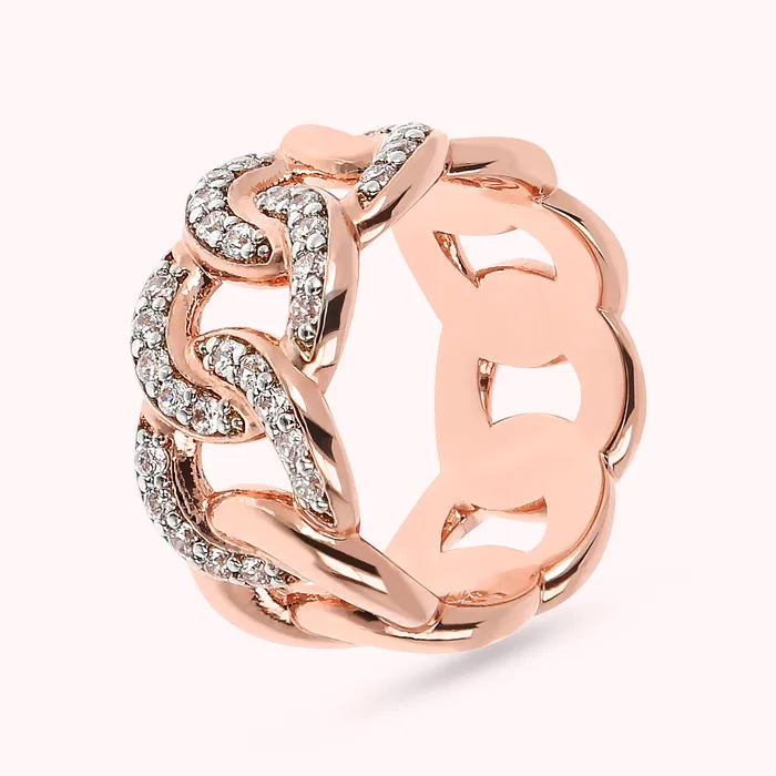 Earrings Bronzallure Anello a Fascia Maglia Grumetta in Pav di Cubic Zirconia Earrings Bronzallure Anello a Fascia Maglia Grumetta in Pav di Cubic Zirconia