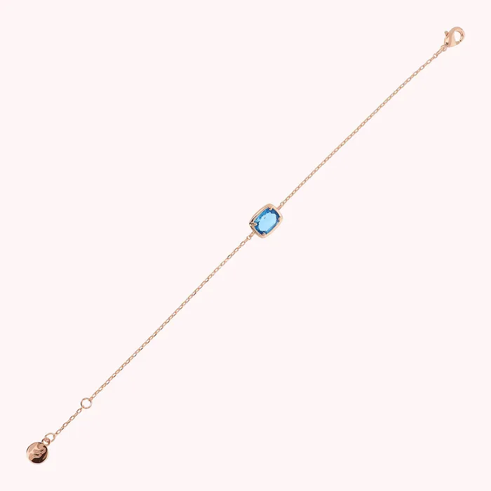 Earrings Bronzallure Bracciale Catena Forzatina con Prisma Gem a Baguette