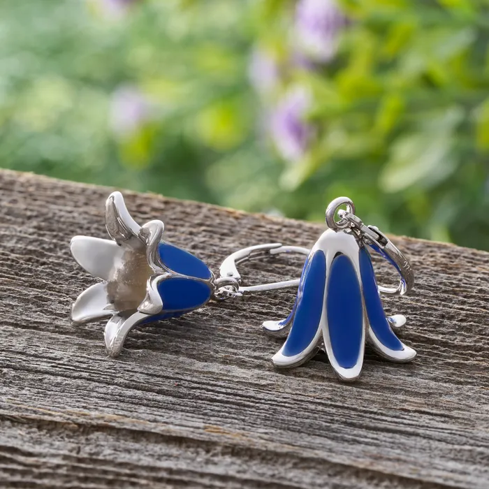 Earrings Chadds Ford Jewelry Leverback Bluebell Flower Earrings