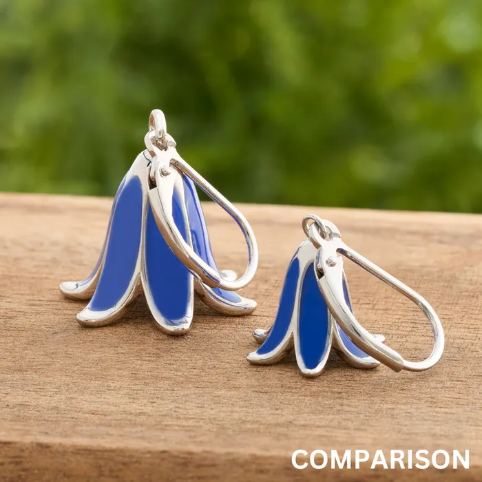 Earrings Chadds Ford Jewelry Leverback Bluebell Flower Earrings