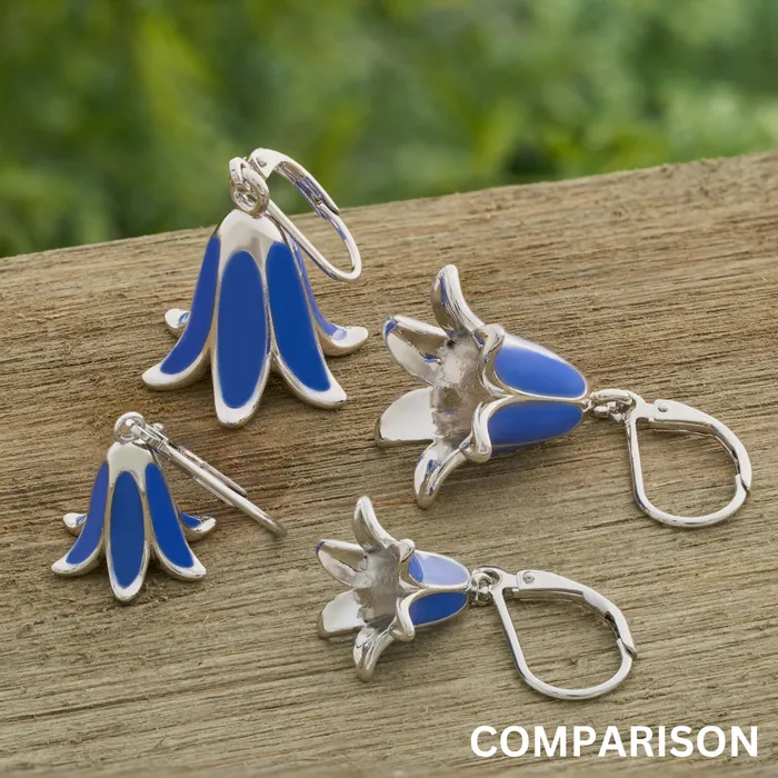 Earrings Chadds Ford Jewelry Leverback Bluebell Flower Earrings