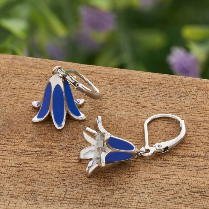 Earrings Chadds Ford Jewelry Leverback Bluebell Flower Earrings