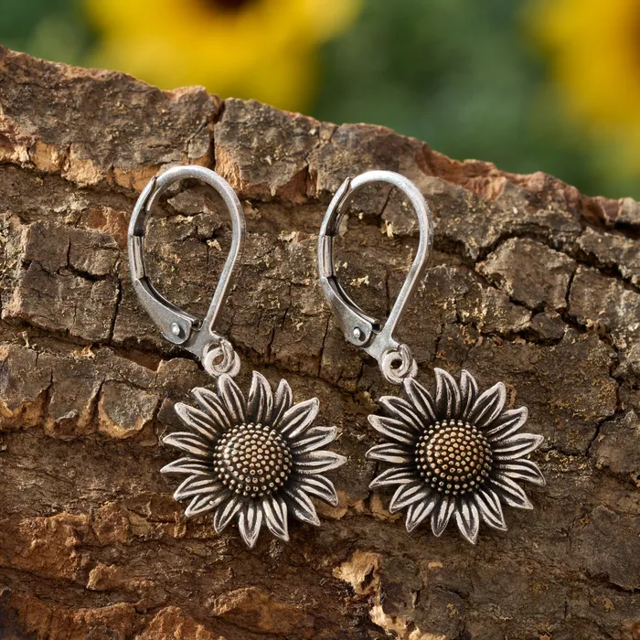 Earrings Chadds Ford Jewelry Vintage Sunflower Gift Set Gold Center