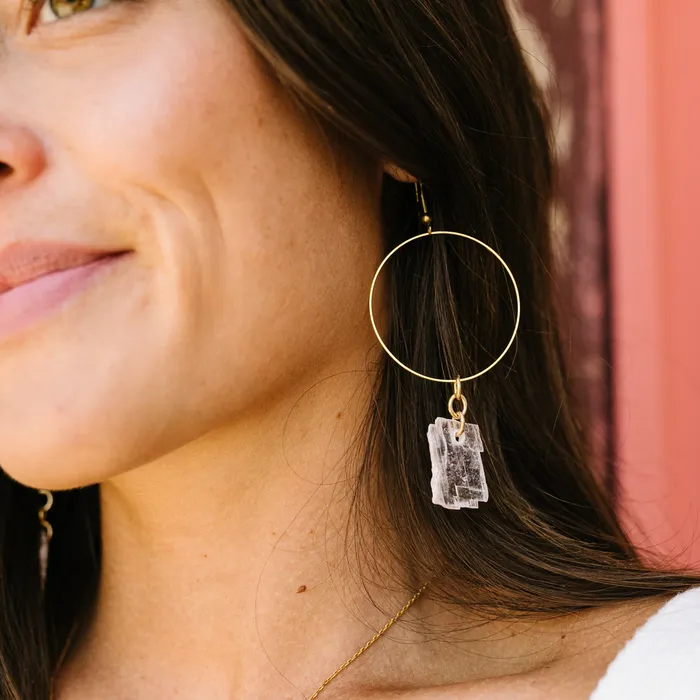 Earrings CLARITY Hoops Twisted Silver