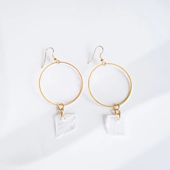 Earrings CLARITY Hoops Twisted Silver