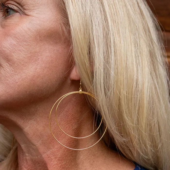 Earrings COASTAL Hoops Twisted Silver