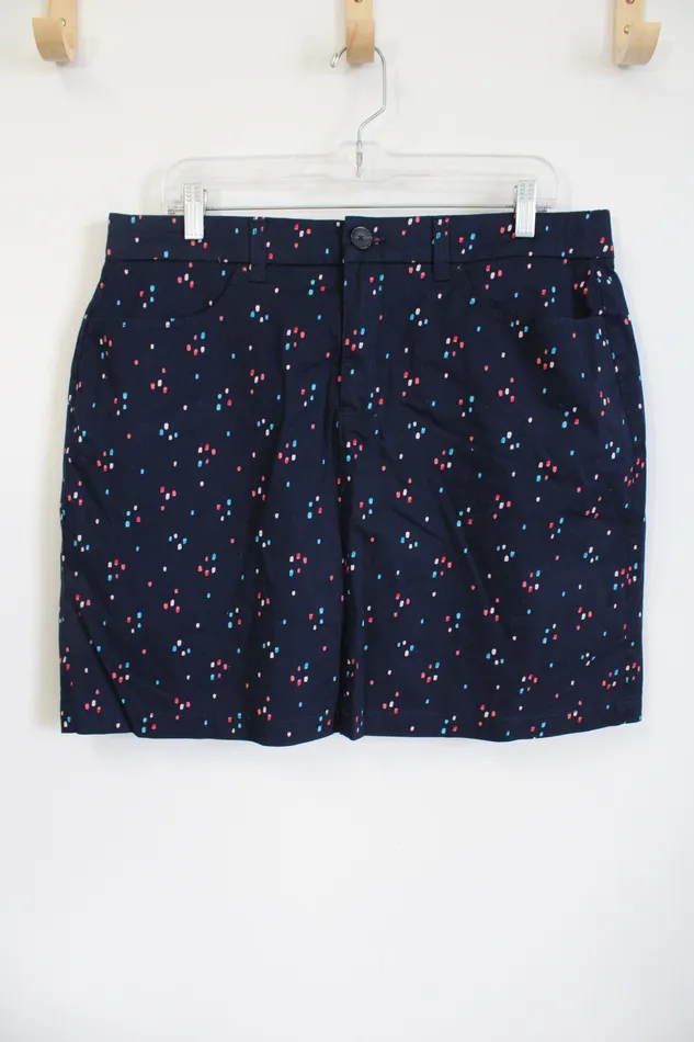Earrings Croft Barrow Croft Barrow Navy Patterned Skirt 14
