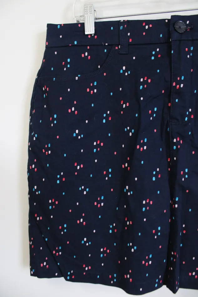 Earrings Croft Barrow Croft Barrow Navy Patterned Skirt 14