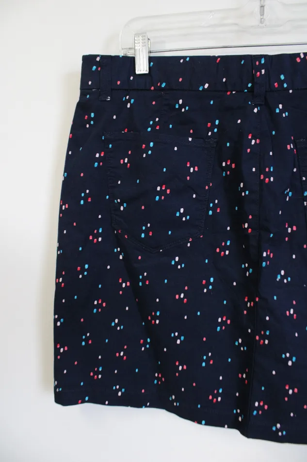 Earrings Croft Barrow Croft Barrow Navy Patterned Skirt 14