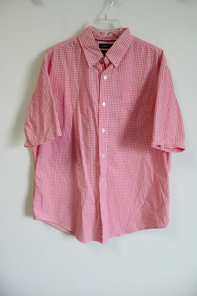 Earrings Croft Barrow Croft Barrow Pink Gingham Button Down Shirt L