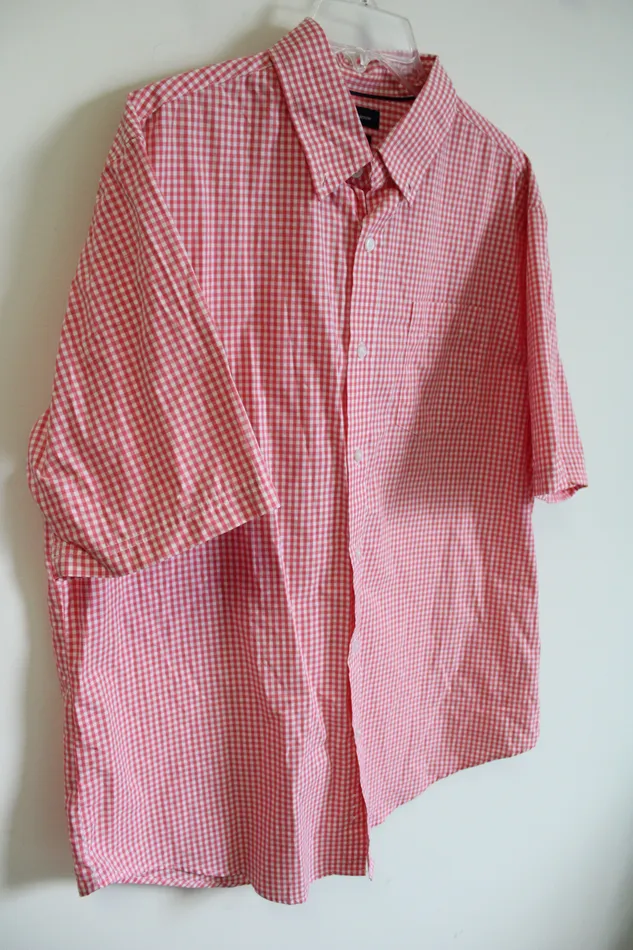 Earrings Croft Barrow Croft Barrow Pink Gingham Button Down Shirt L