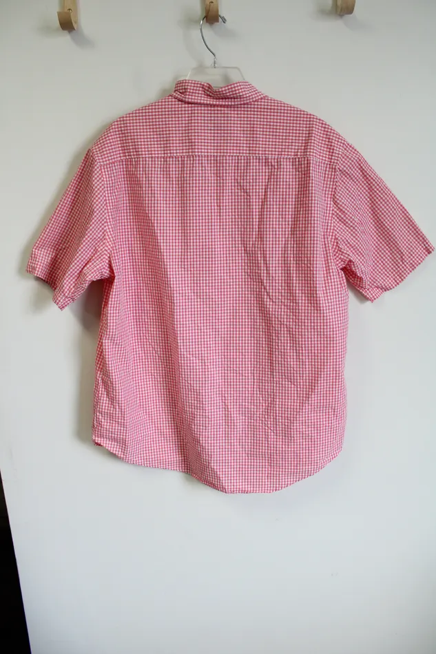 Earrings Croft Barrow Croft Barrow Pink Gingham Button Down Shirt L