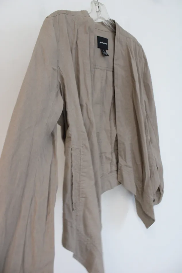 Earrings DKNY DKNY Jeans Brown Linen Blend Cardigan S