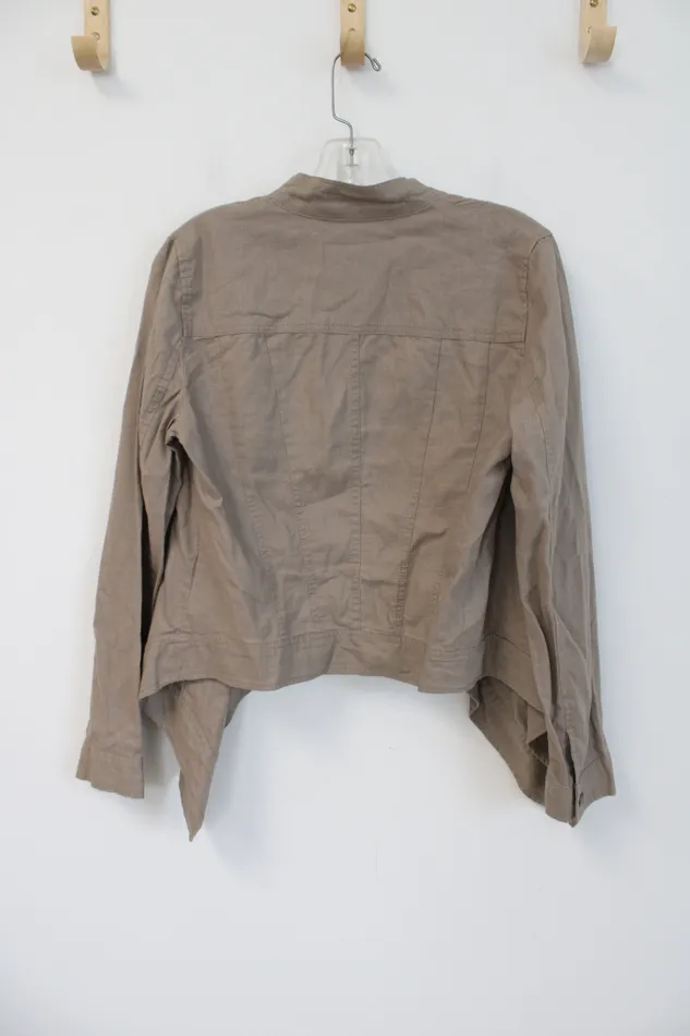 Earrings DKNY DKNY Jeans Brown Linen Blend Cardigan S