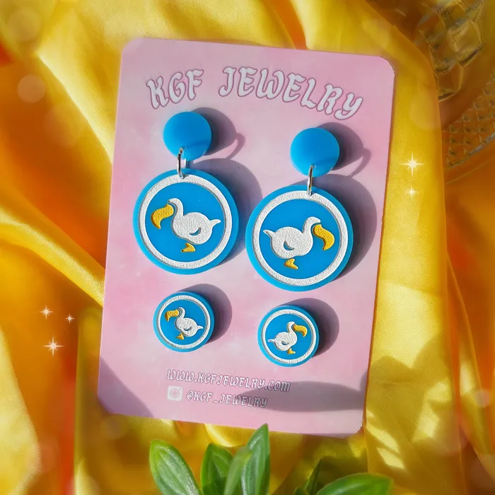 Earrings Dodo Airlines Logo Acrylic Earrings Keychains Pins Magnets KGF Jewelry