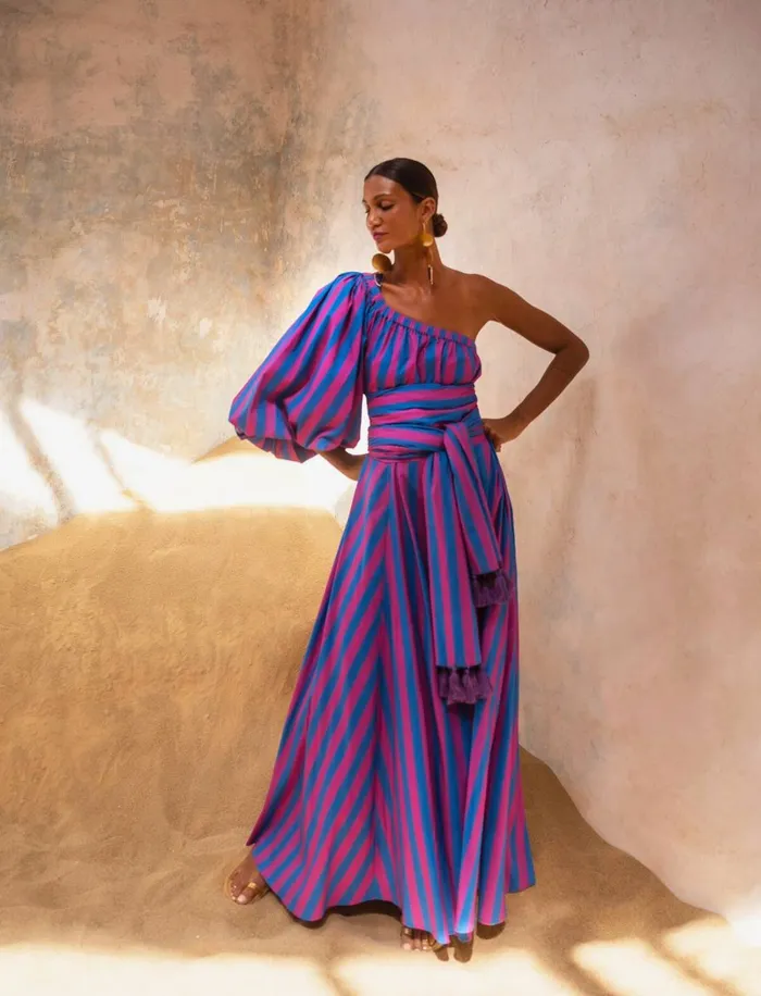 Earrings Erika Pea INES MAXI DRESS STRIPE