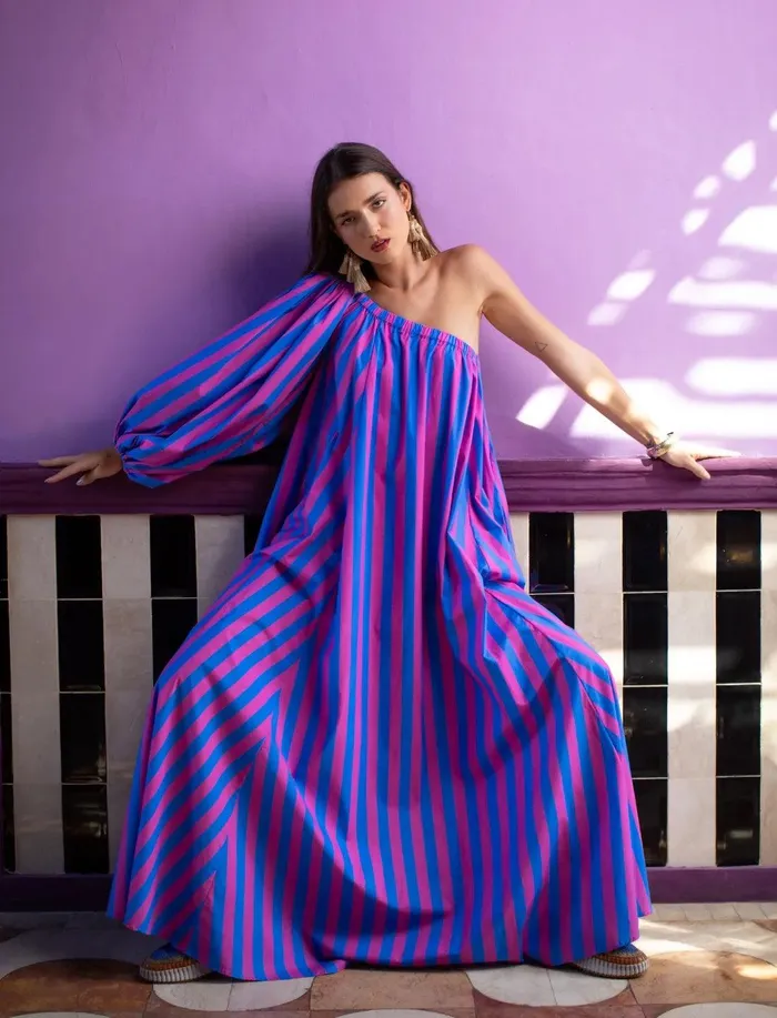 Earrings Erika Pea INES MAXI DRESS STRIPE