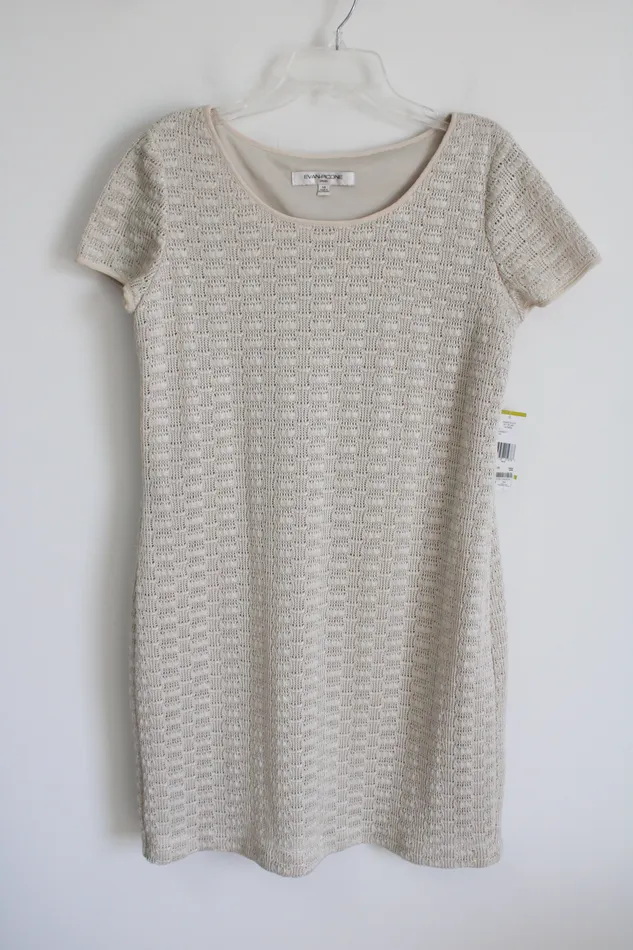 Earrings EvanPicone NEW EvanPicone Textured Tan Knit Dress 14