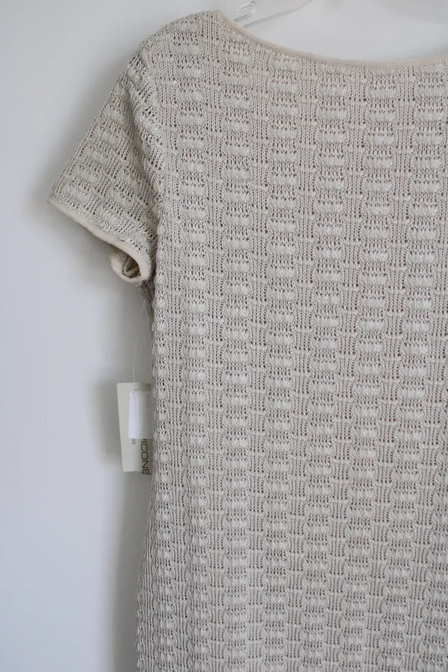 Earrings EvanPicone NEW EvanPicone Textured Tan Knit Dress 14
