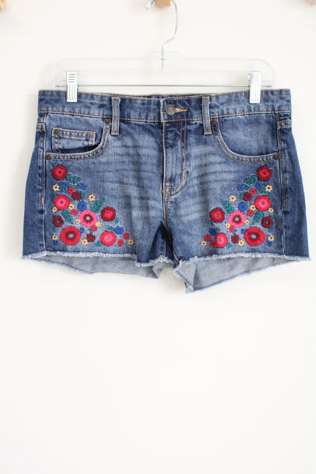 Earrings Gap Gap Sexy Boyfriend Denim Embroidered Short 4