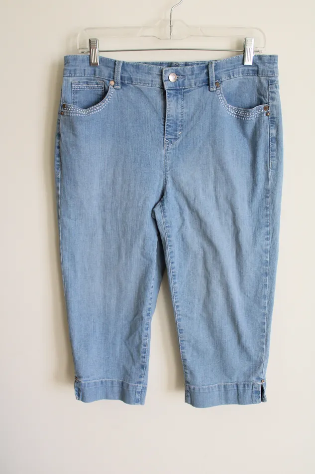 Earrings Gloria Vanderbilt Gloria Vanderbilt Jordyn Denim Capris 10 Petite