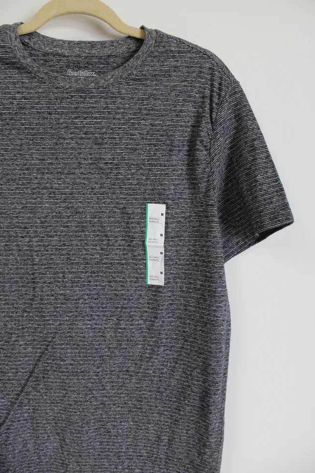 Earrings Goodfellow NEW Goodfellow Gray Striped Tee M