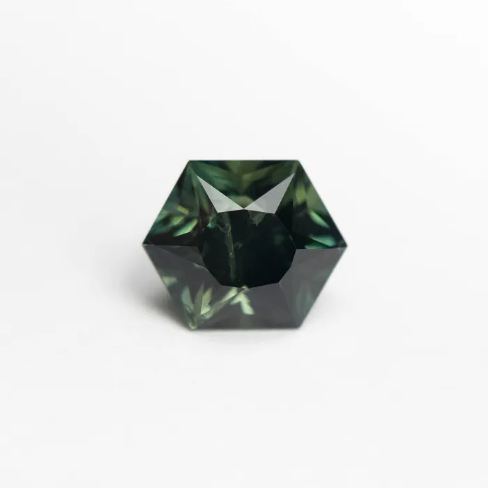 Earrings Green Brilliant Sapphire 176ct Hexagon Misfit Gems