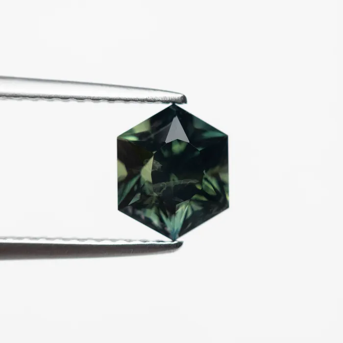 Earrings Green Brilliant Sapphire 176ct Hexagon Misfit Gems