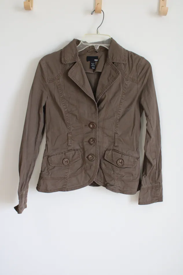 Earrings HM HM Y2K Brown Khaki Collared Jacket 6