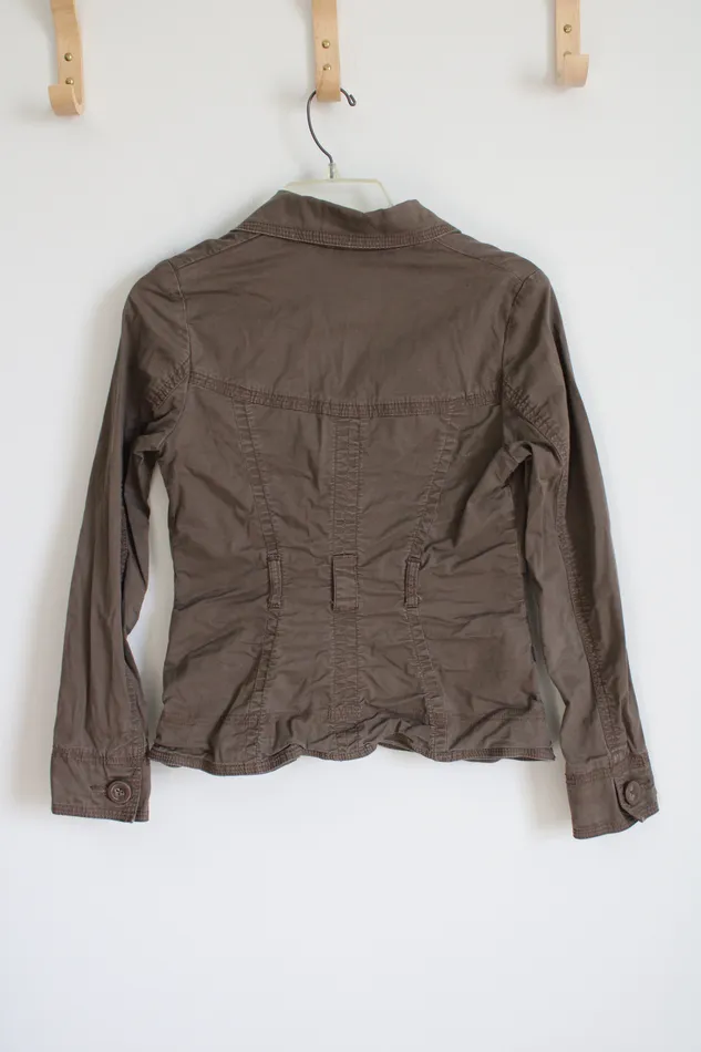 Earrings HM HM Y2K Brown Khaki Collared Jacket 6