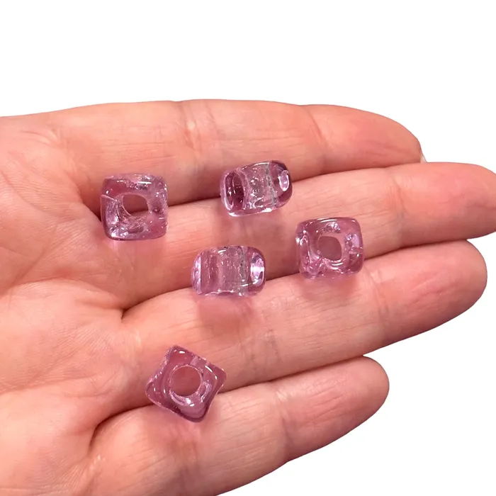 Earrings Hand Made Murano Glass Square Beads With 5mm Holes 5 pcs in a pack Peppy Beads Earrings Hand Made Murano Glass Square Beads With 5mm Holes 5 pcs in a pack Peppy Beads