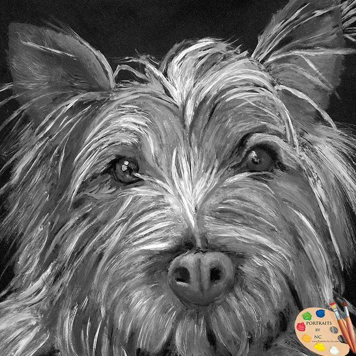 Earrings Highland Terrier Pet Oil Portrait Portraits by NC