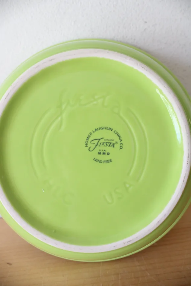 Earrings Homer Laughlin Co Fiesta Lime Green Bowl Homer Laughlin Co