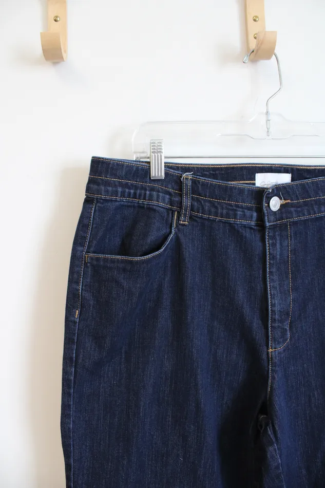 Earrings Jaclyn Smith Jaclyn Smith Dark Wash Cuffed Capri Jeans 18