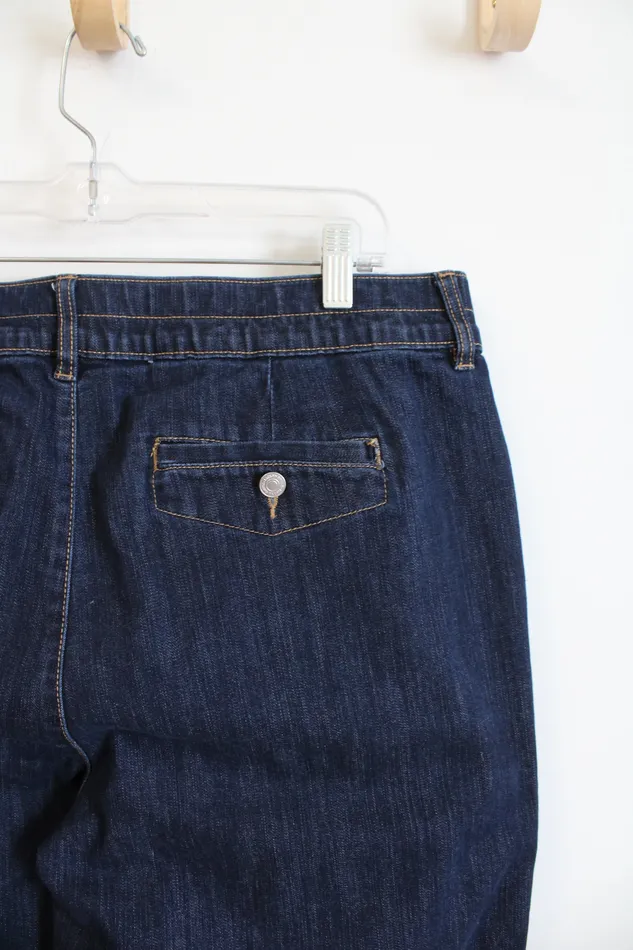Earrings Jaclyn Smith Jaclyn Smith Dark Wash Cuffed Capri Jeans 18