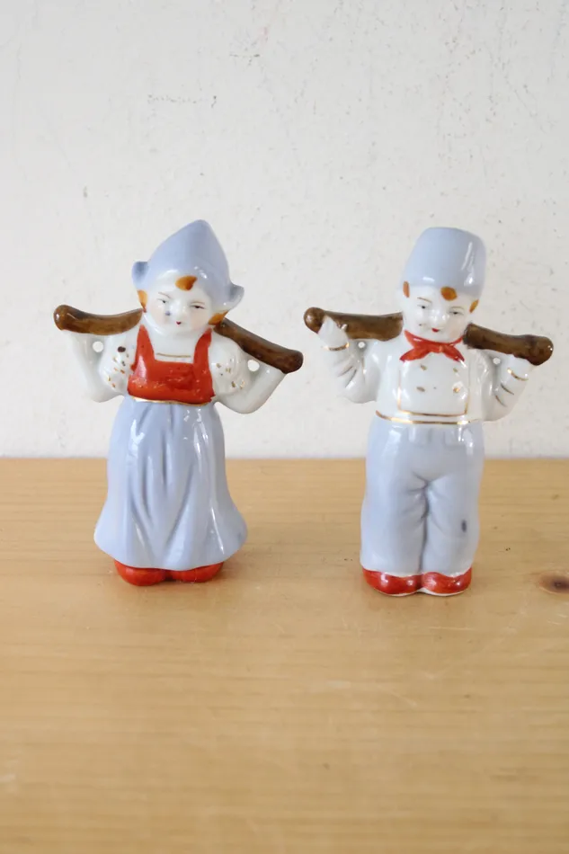 Earrings Jubilee Thrift Dutch Boy Girl Porcelain Made In Occupied Japan Figurines Earrings Jubilee Thrift Dutch Boy Girl Porcelain Made In Occupied Japan Figurines