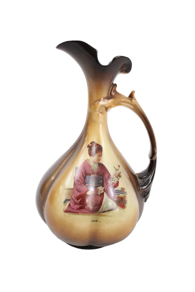 Earrings Jubilee Thrift Horieux Pottery Corinthian Brown Geisha Painted Pitcher