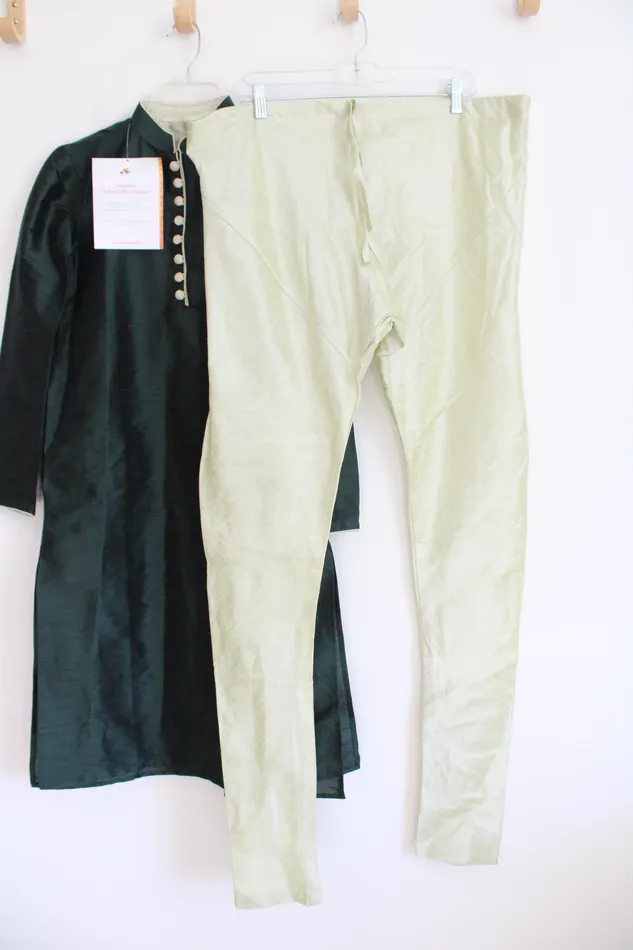 Earrings Jubilee Thrift NEW Utsav Fashion Green Kurta Set 30