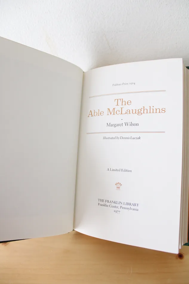 Earrings Jubilee Thrift The Able McLaughlins By Margaret Wilson Franklin Library Edition