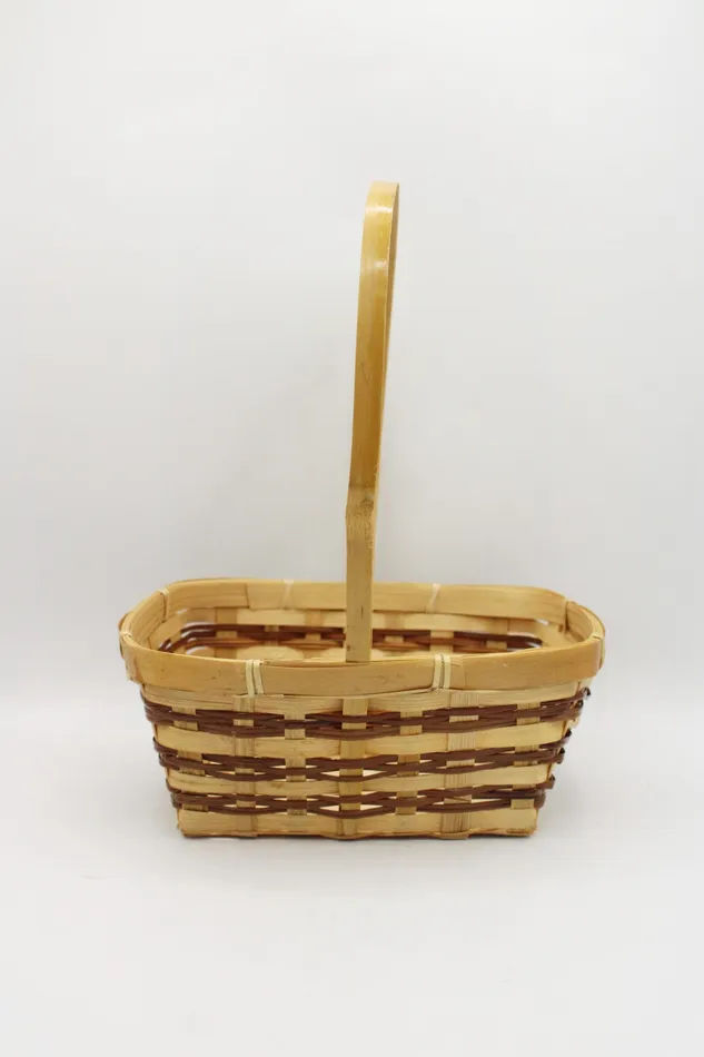 Earrings Jubilee Thrift Wooden Woven Basket W Handle