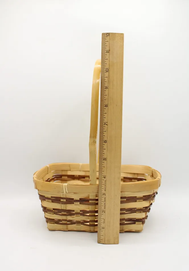 Earrings Jubilee Thrift Wooden Woven Basket W Handle