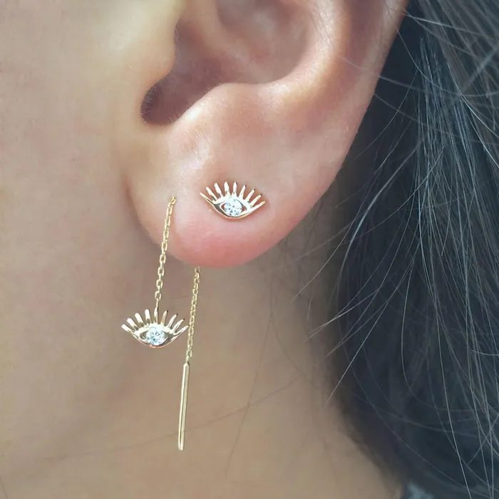 Earrings Kismet by Milka Maxi Evil Eye Stud Earring