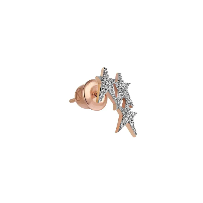 Earrings Kismet by Milka Triple Star Stud
