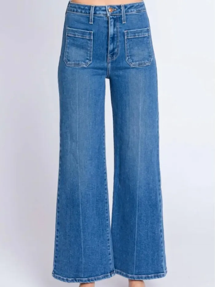 Earrings LTJ LTJ Sailor Front Patch Pocket Denim